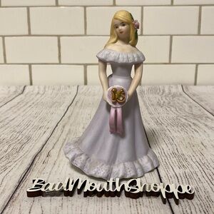 Vintage Enesco Growing Up Birthday Girls Porcelain Figurine - Blonde, 16